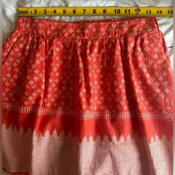 Old Navy Coral Patterned Cotton Mini Skirt - Picture 3 of 8